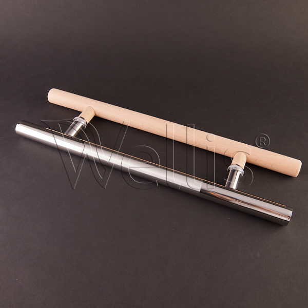 Ajtókilincs fa nyitógombbal Igneus, Serenis, Calidus szaunához Wellisparts