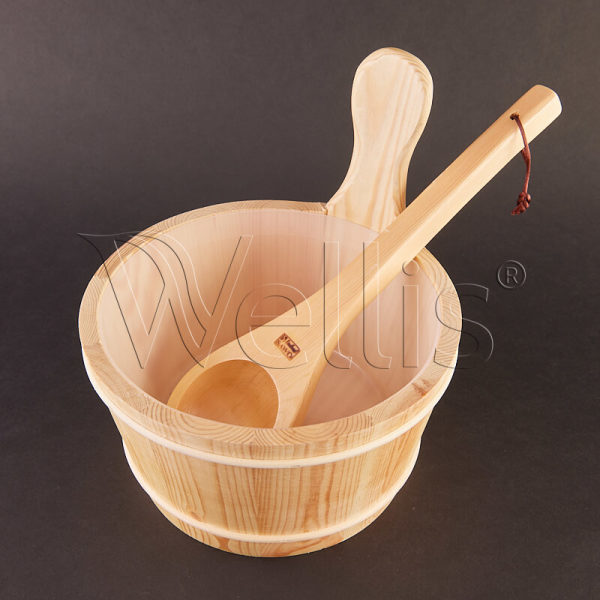 Baignoire et cuillère en bois pour brûler, Serena, sauna, chaud Wellisparts