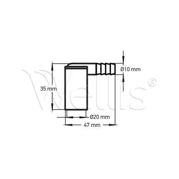 Coude 20 S x 10 RB M/F Wellisparts 3