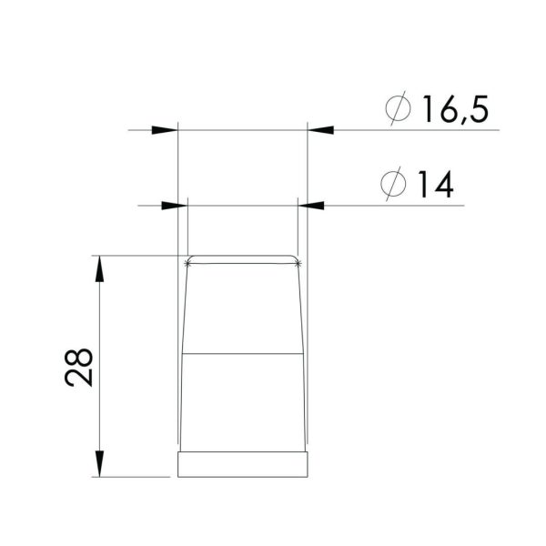 Bouchon conique 16-14 Wellisparts 3