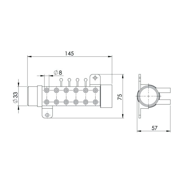 Manifold – 33 S × 33 Spigot × (8) 12 SB Wellisparts