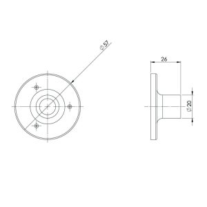 Support pied 2,5 noir – Image 3