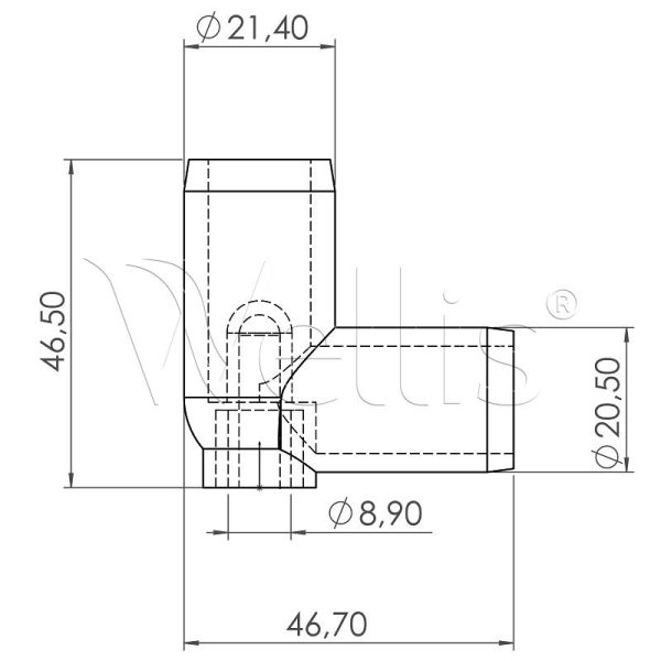 Barb fitting for waterfall Wellisparts 4