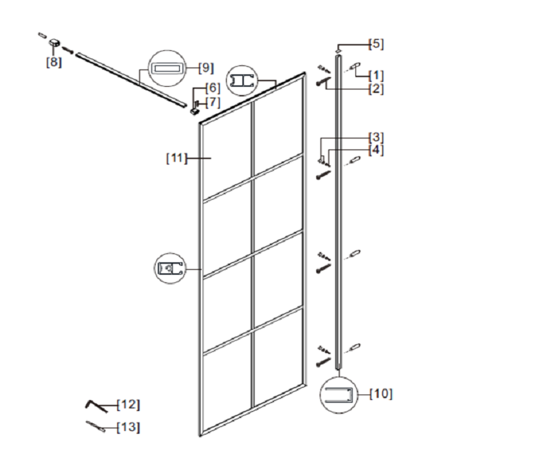 Tino wall support post Wellisparts 2
