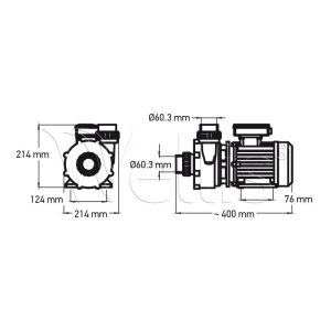 Motor 50Hz hidro 750W (DH 1.0) - Image 3