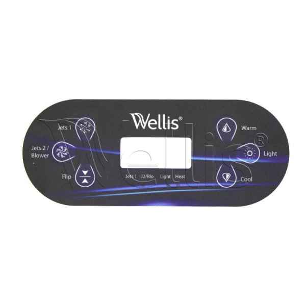 Sticker control panel- TP600 Balboa (Wellis logo) Wellisparts