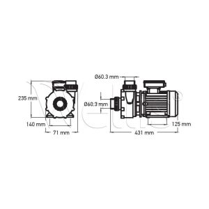 Motor 2/0.37 HP 1500 W (WP200-II) - Image 3