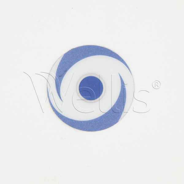 Autocollant pour commande 1 bouton bleu Wellisparts