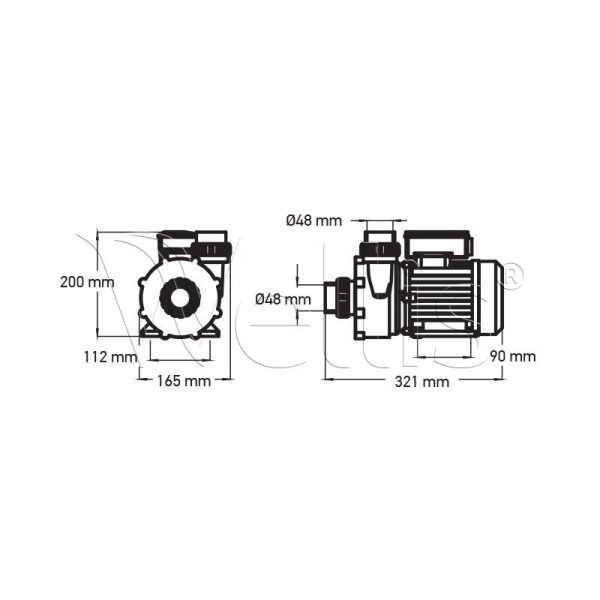 Circulation pump WTC50M 250 W 0.33 Hp Wellisparts 4