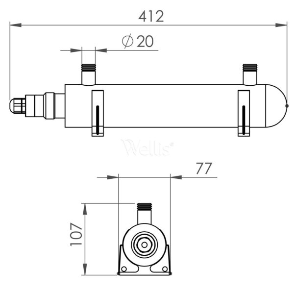 Kit lampe UV-C Inox Wellisparts 4