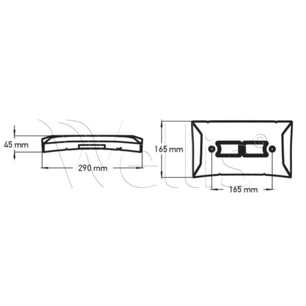Fejpárna 290 × 165 × 45 világos szürke EVA (BAHNAGY) Wellisparts 3