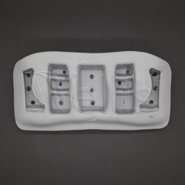 Appui-tête 280x145x85 gris clair Wellisparts 3