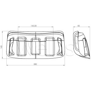 Appui-tête 280x145x85 gris clair – Image 4