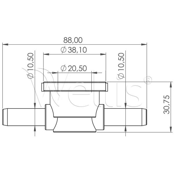 Douille de jet d’air traversant Wellisparts 2