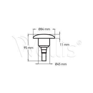Jet 3" - 1 trou gris clair V2 – Image 4