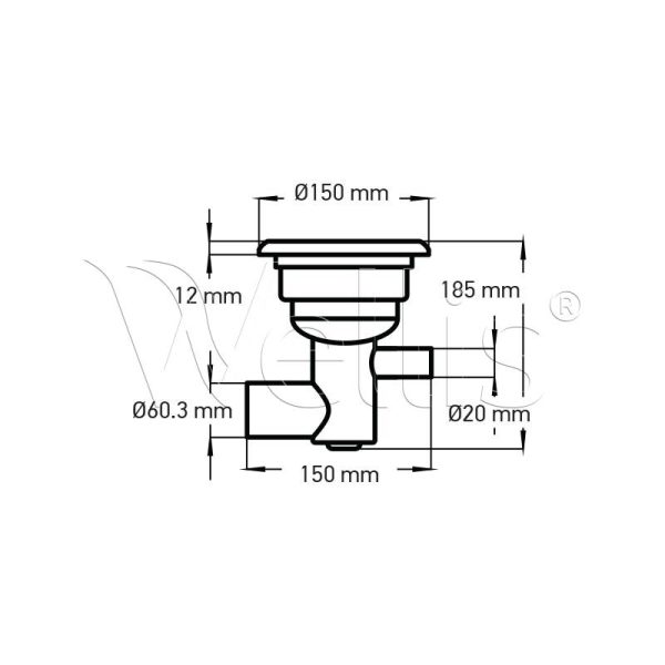 Jet swimspa – directionnel rond chrome Wellisparts 4