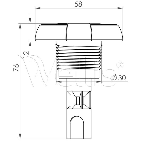 Jet betét 2″ átlátszó 1 lyukú V3 Wellis Wellisparts 4