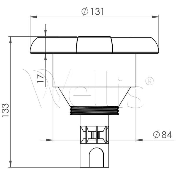 “Düse 5″” – 1 Loch rotirende transparent V3 (Neutral)” Wellisparts 4