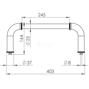 Barre de support d'appui-tête pour baignoire Milan – Image 3