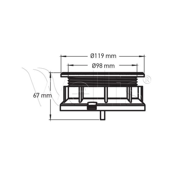 Szellőző rács termosztátos világos szürke Wellisparts 5