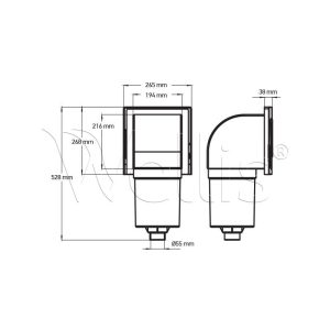 Szűrőház fali 1 szűrős CMP - Image 3