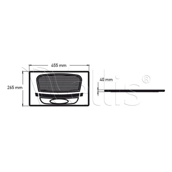 Couverture skimmer 2 filtres (Fusion) dans paroi latérale Wellisparts 2