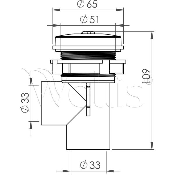 Corps robinet 33 transparent V2 Wellisparts 3
