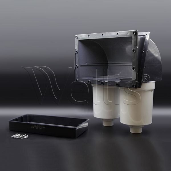 Szűrőház fali 2 szűrős (Fusion) Wellisparts 2