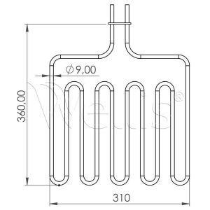 Heating element 2000 W for sauna heater - Image 3