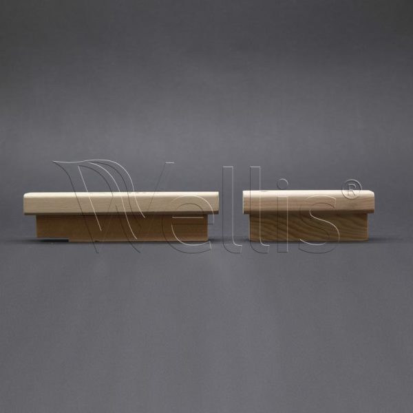 Kilincs (vízszintes) 180*40*45mm Hemlock szaunához Wellisparts 2