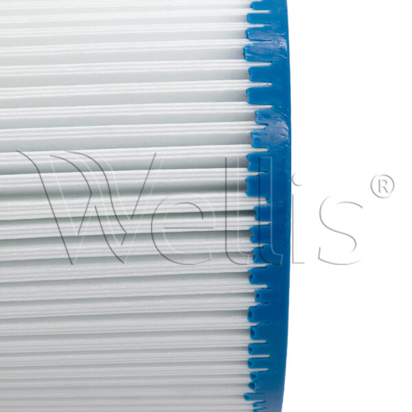 Szűrőbetét 335×125 fehér lamellás Wellis 50 sqf V2 Wellisparts 3