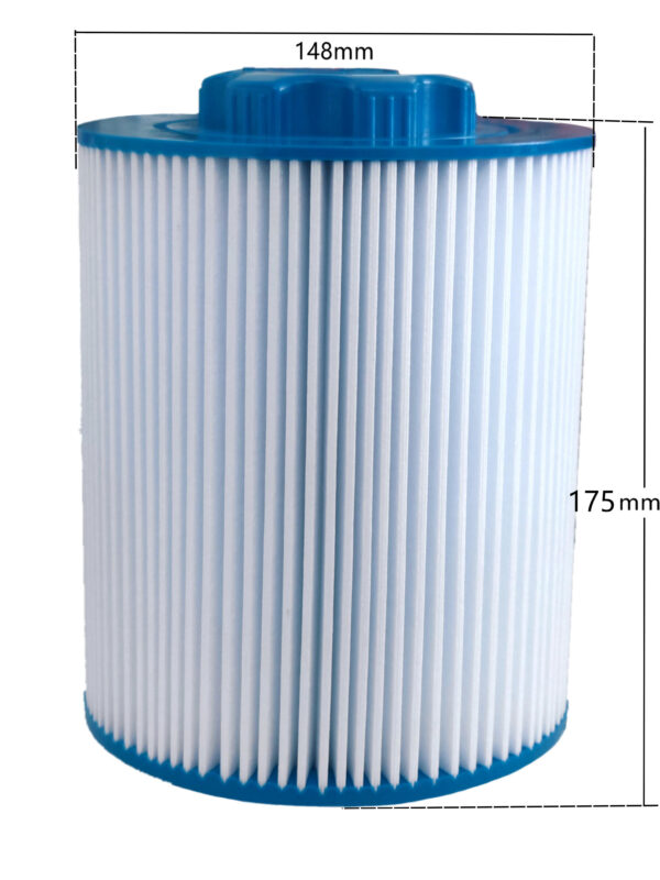 Szűrőbetét 175×148 fehér lamellás Wellis (ritka menetes) Wellisparts