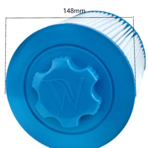 Szűrőbetét 175x148 fehér lamellás Wellis (ritka menetes) - Image 2