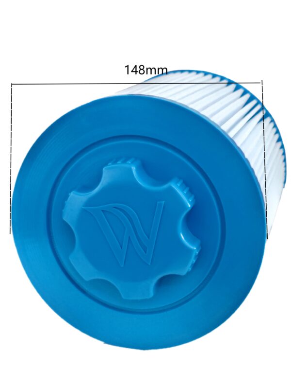 Szűrőbetét 175×148 fehér lamellás Wellis (ritka menetes) Wellisparts 2